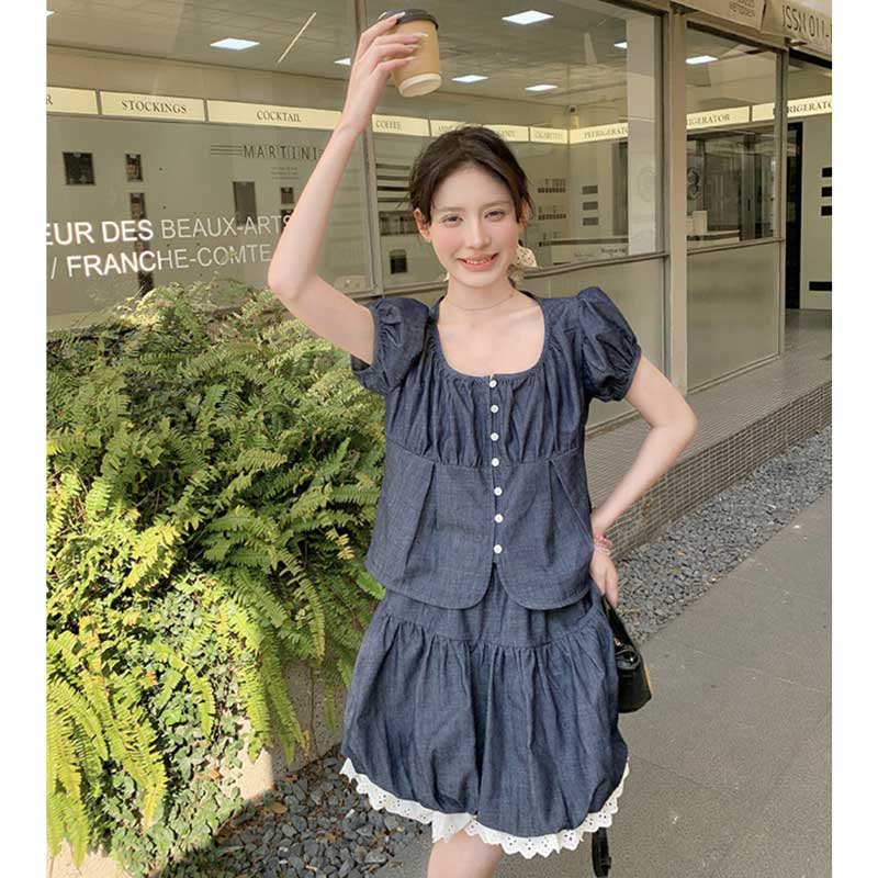 デニムガーリッシュセットアップ