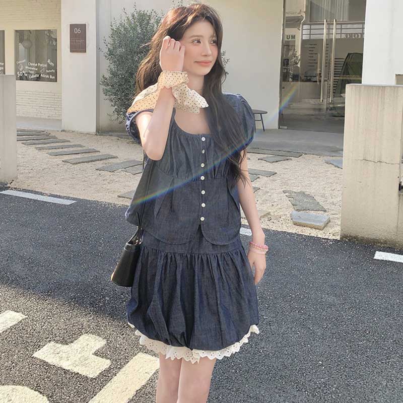 デニムガーリッシュセットアップ