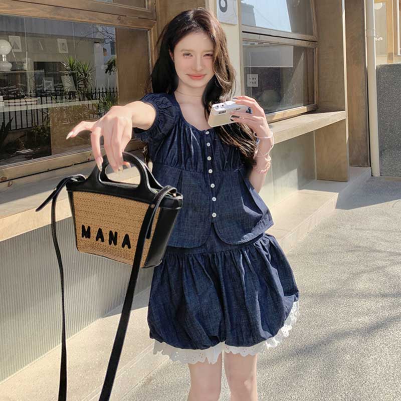 デニムガーリッシュセットアップ