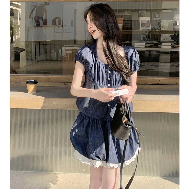 デニムガーリッシュセットアップ