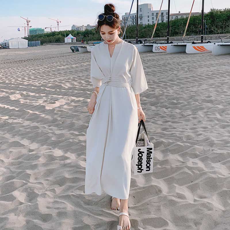 ウエストマークとろみワンピース(3colors)