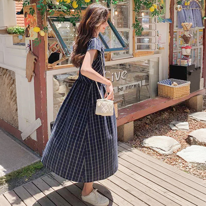 スクエアチェックワンピース