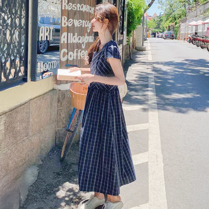 スクエアチェックワンピース