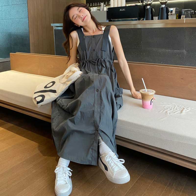 ギャザーポケットジャンパースカート