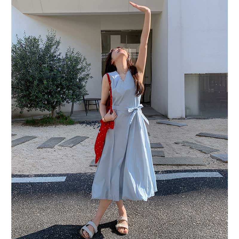 ブルーリボンバルーンスカートワンピース