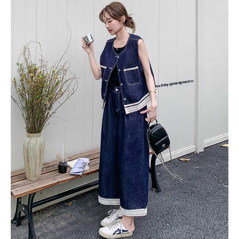 インディゴデニムサマーセットアップ