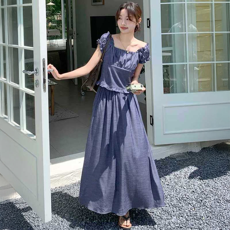 インディゴギャザーセットアップ