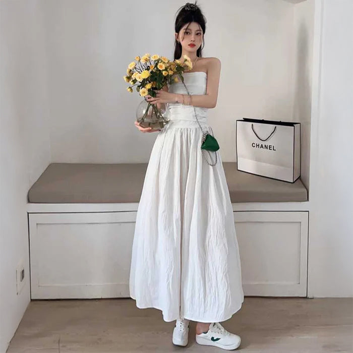 ベアトップドレープワンピース(2colors)