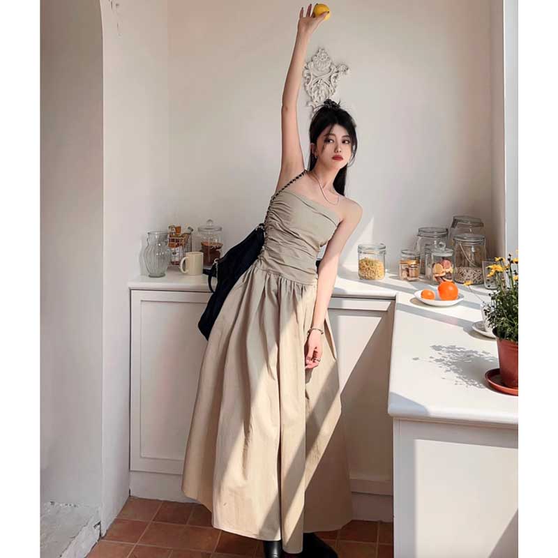 ベアトップドレープワンピース(2colors)