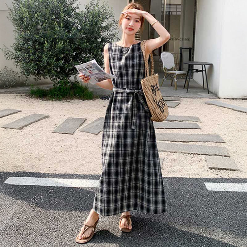 【即納】クラシックチェックワンピース