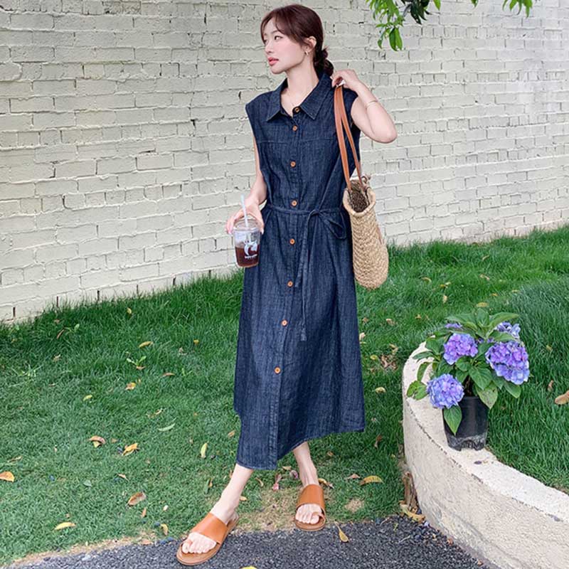 クラシックデニムシャツワンピース
