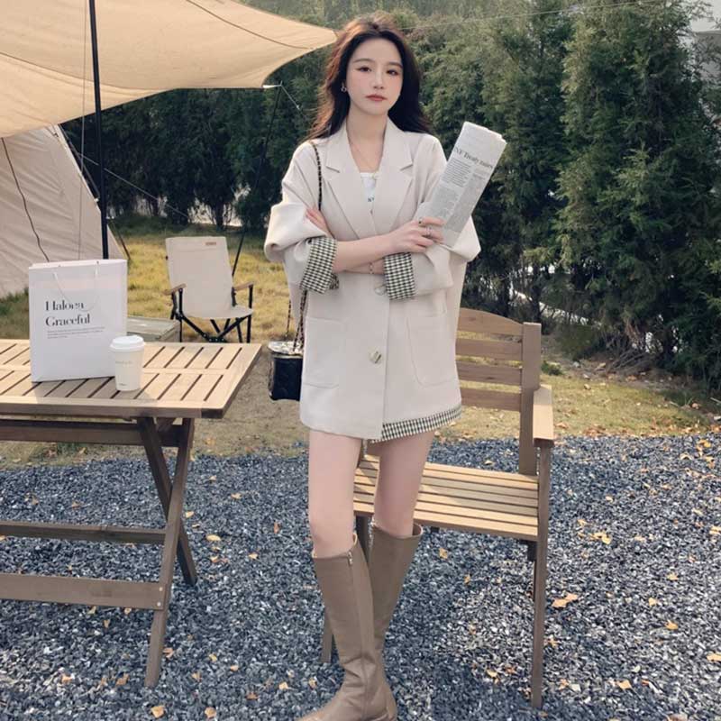 チェックアクセントジャケット