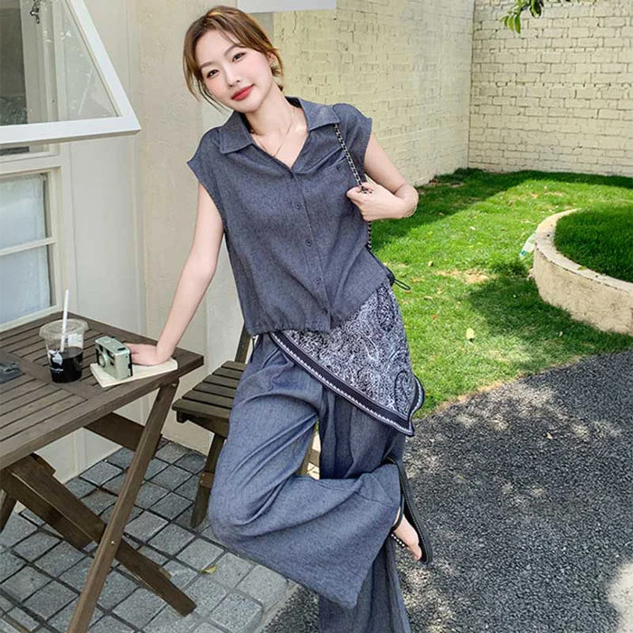 ソフトデニムサマーセットアップ