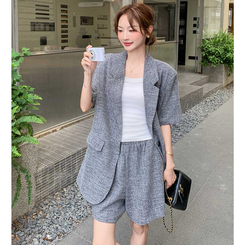 リネンライクジャケットセットアップ