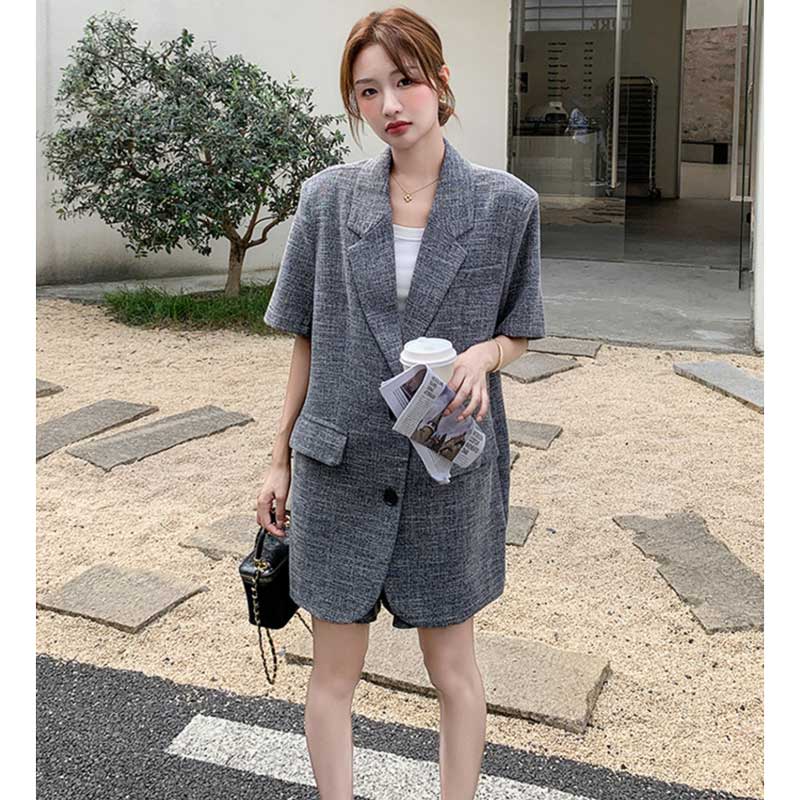 リネンライクジャケットセットアップ