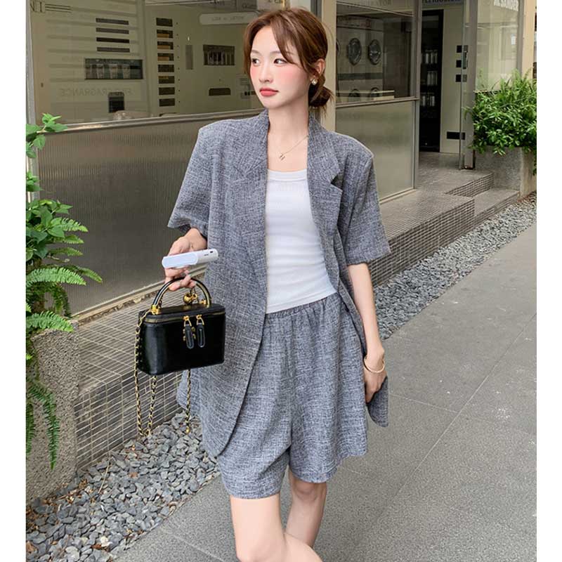 リネンライクジャケットセットアップ