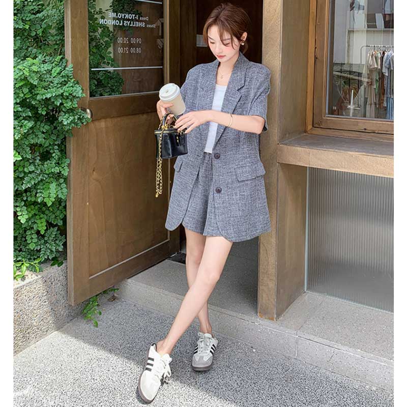 リネンライクジャケットセットアップ