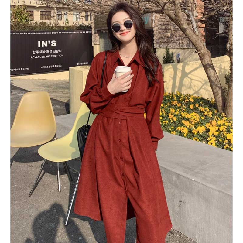 ウエストマークスエードワンピース(2colors)