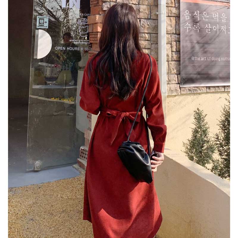 ウエストマークスエードワンピース(2colors)