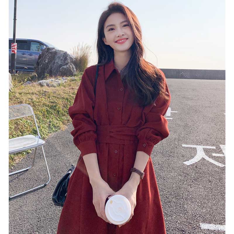 ウエストマークスエードワンピース(2colors)