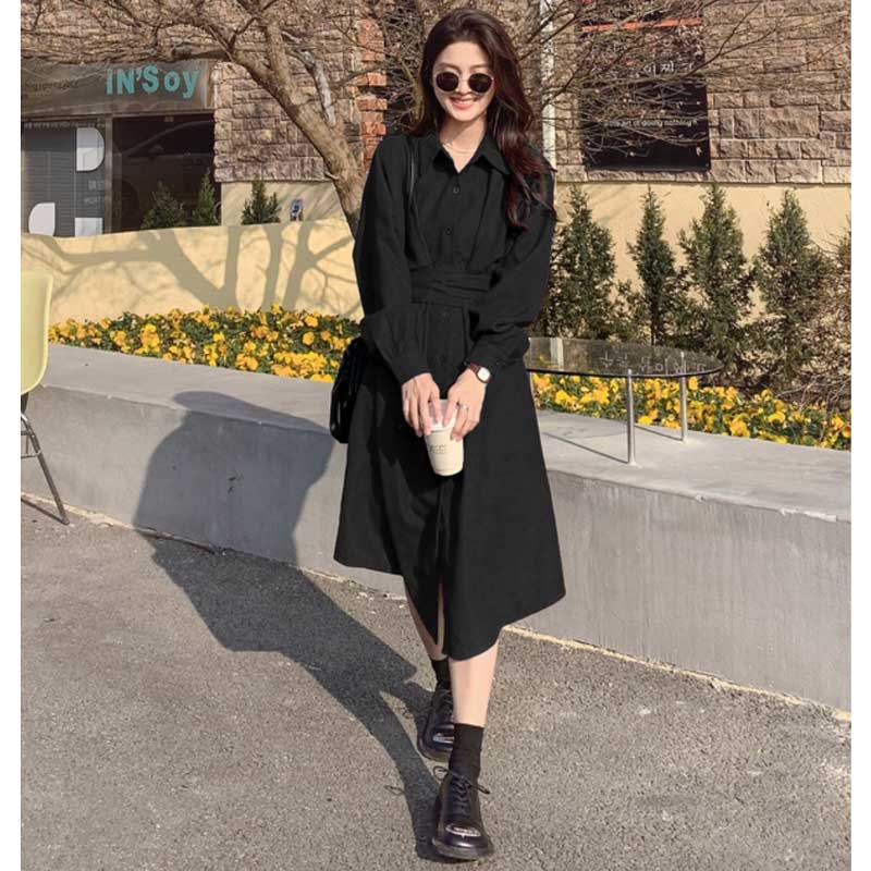 ウエストマークスエードワンピース(2colors)