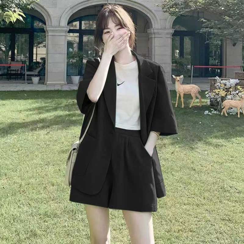 半袖テーラードジャケット×ショートパンツ(4colors)