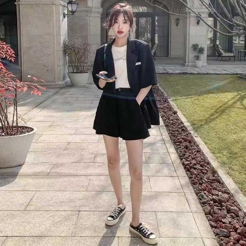 半袖テーラードジャケット×ショートパンツ(4colors)