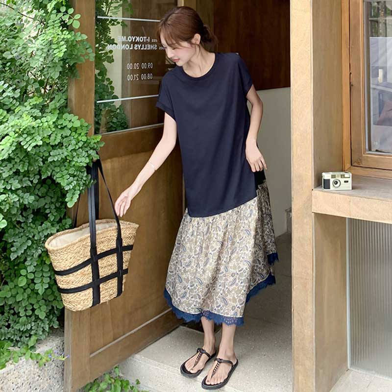 ペイズリーフレアワンピース