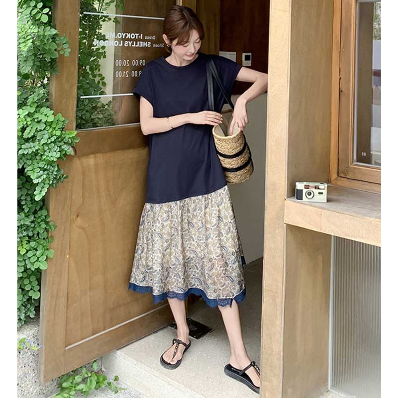 ペイズリーフレアワンピース