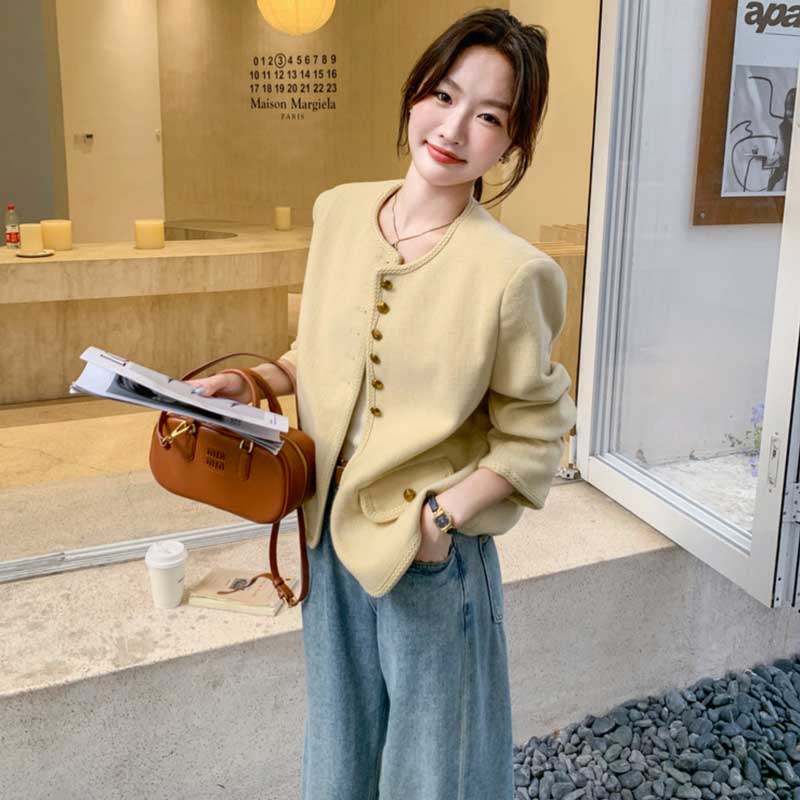 ラウンドネックジャケット(2colors)