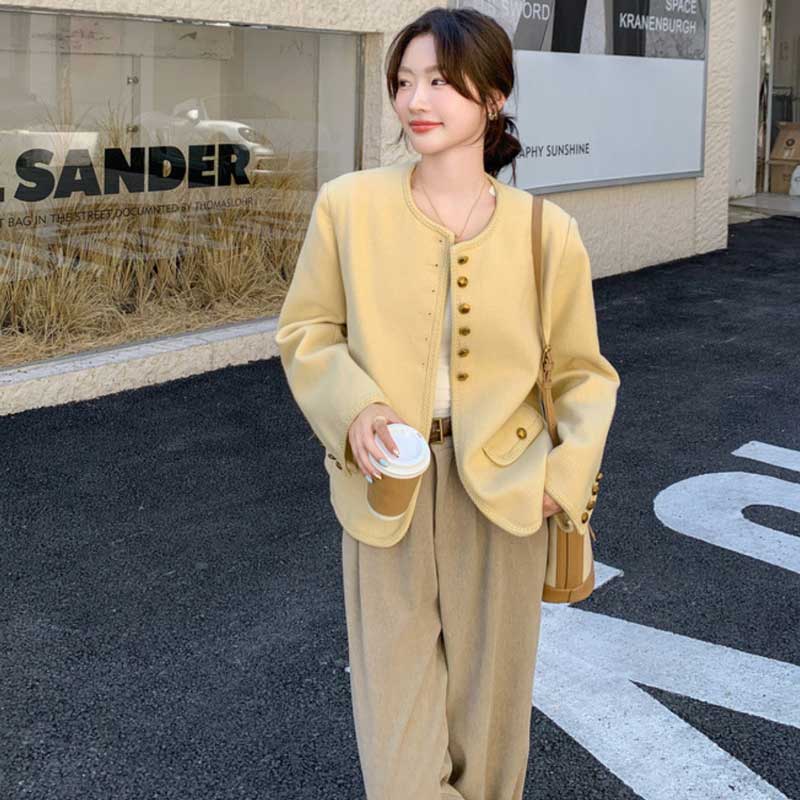 ラウンドネックジャケット(2colors)