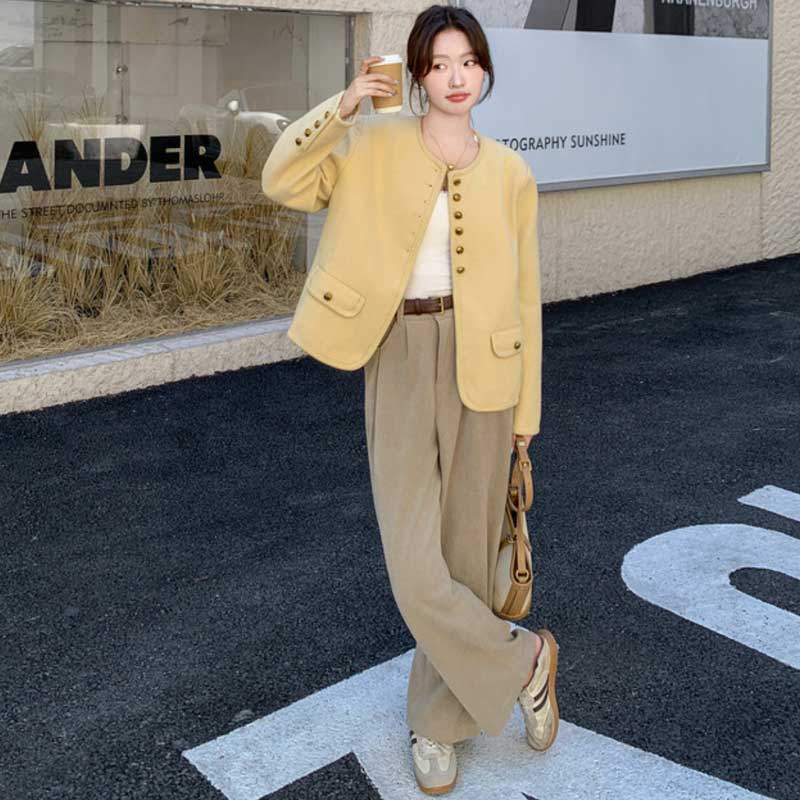 ラウンドネックジャケット(2colors)