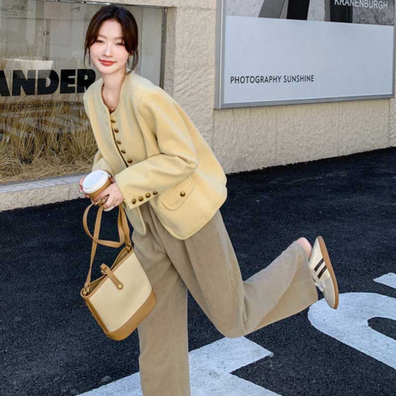 ラウンドネックジャケット(2colors)