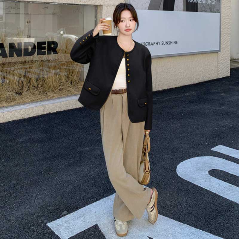 ラウンドネックジャケット(2colors)