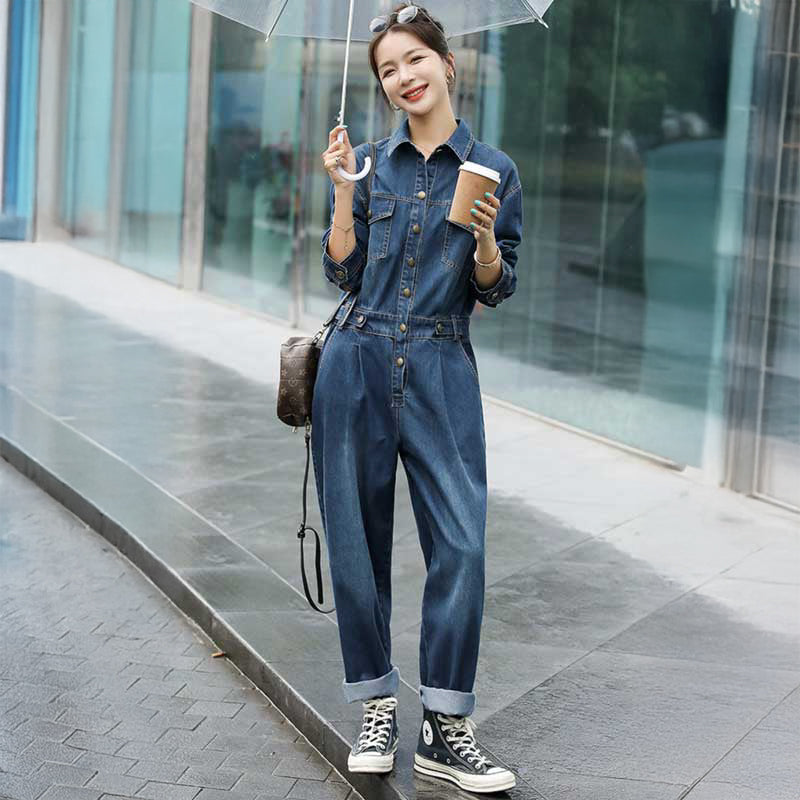 デニムジャンプスーツ