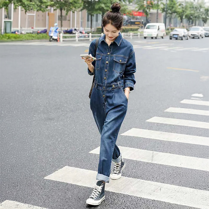 デニムジャンプスーツ