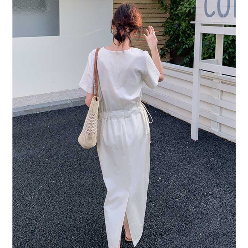 ウエストマークVネックワンピース(3colors)