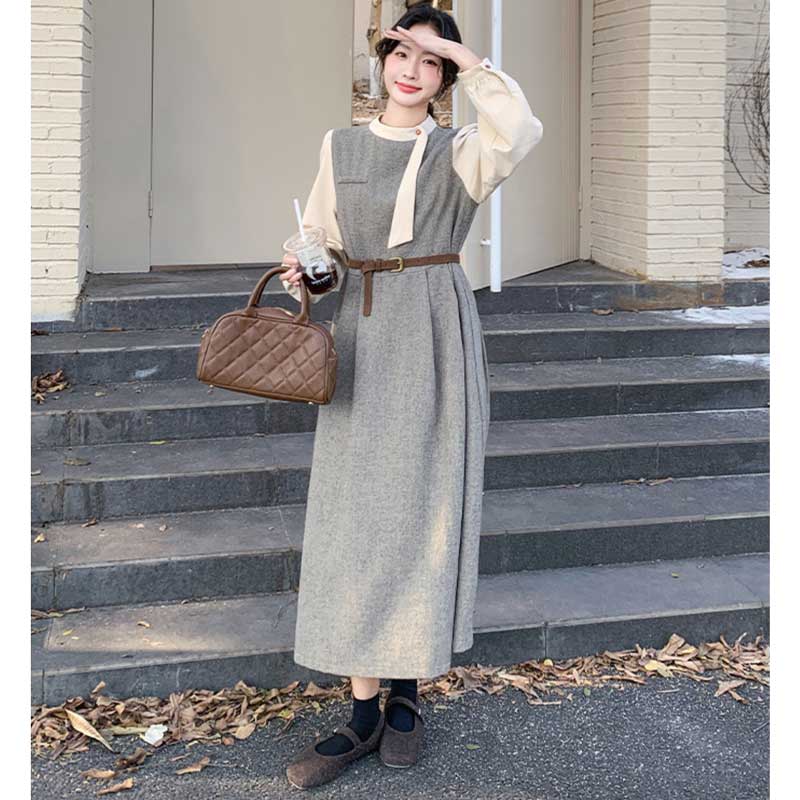 クラシックレイヤードワンピース