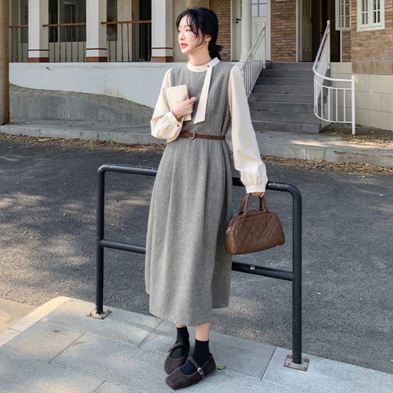 クラシックレイヤードワンピース