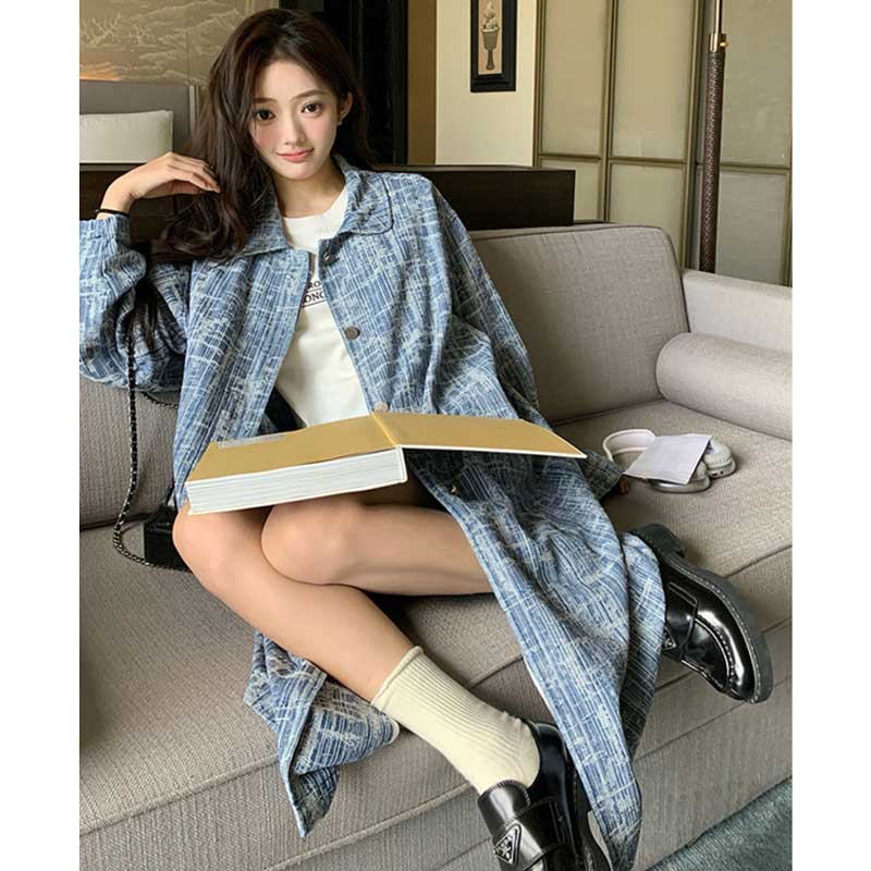 ロング丈シャツコート