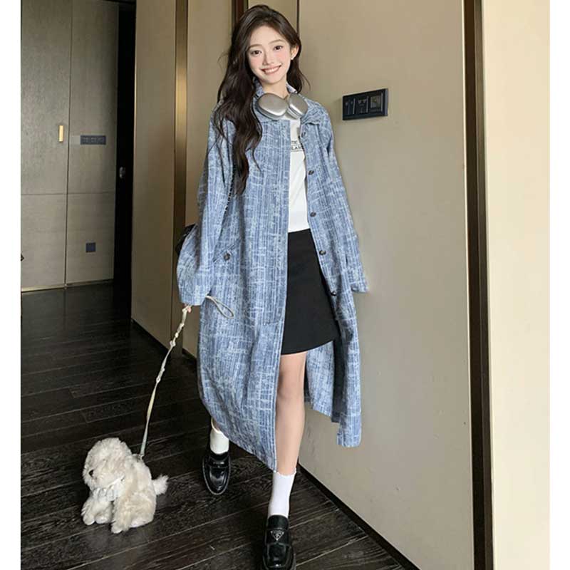 ロング丈シャツコート