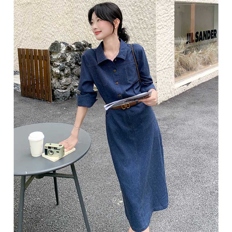 ワークテイストシャツワンピース(2colors)
