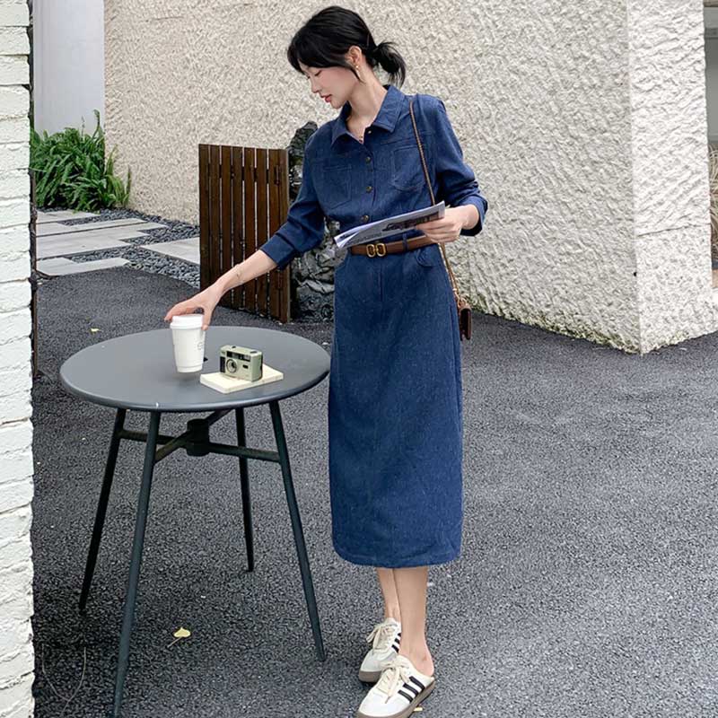 ワークテイストシャツワンピース(2colors)