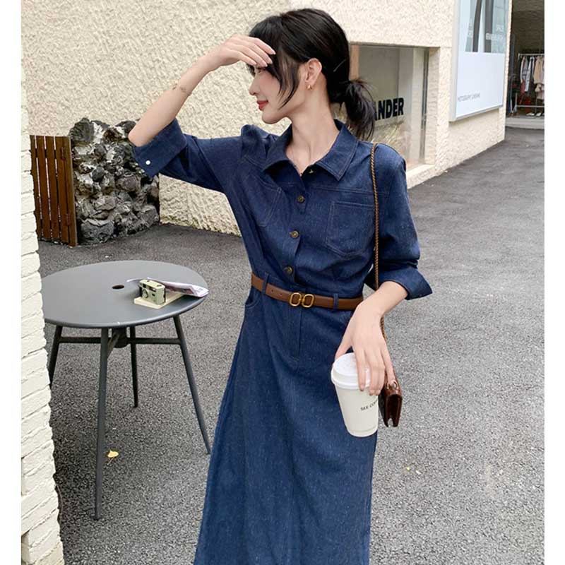ワークテイストシャツワンピース(2colors)
