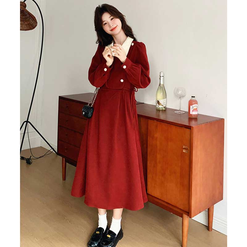 レトロセットアップ風ワンピース