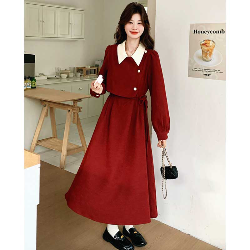 レトロセットアップ風ワンピース