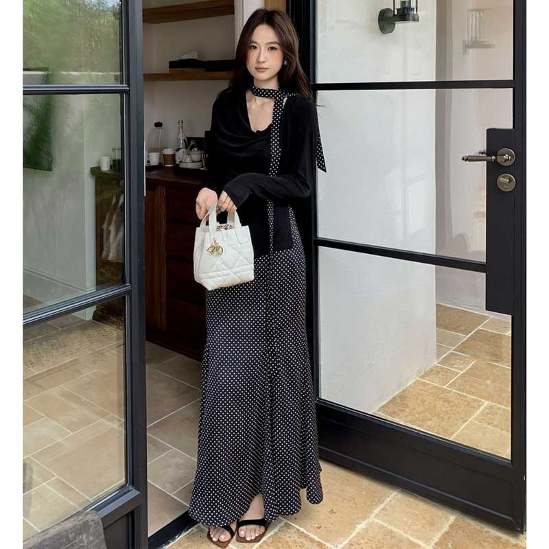 ドレープネックカットソー(2colors)