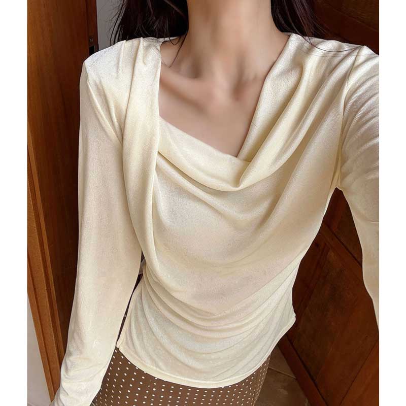 ドレープネックカットソー(2colors)