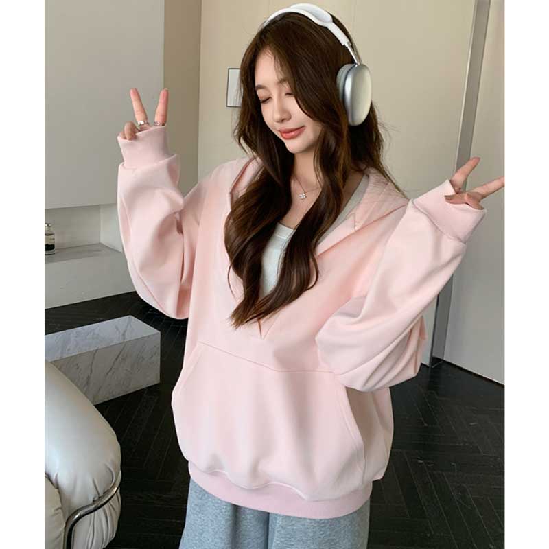 Vネックプルオーバーパーカー(7colors)