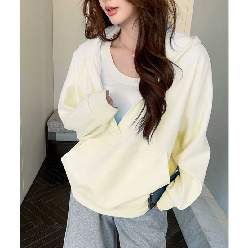 Vネックプルオーバーパーカー(7colors)